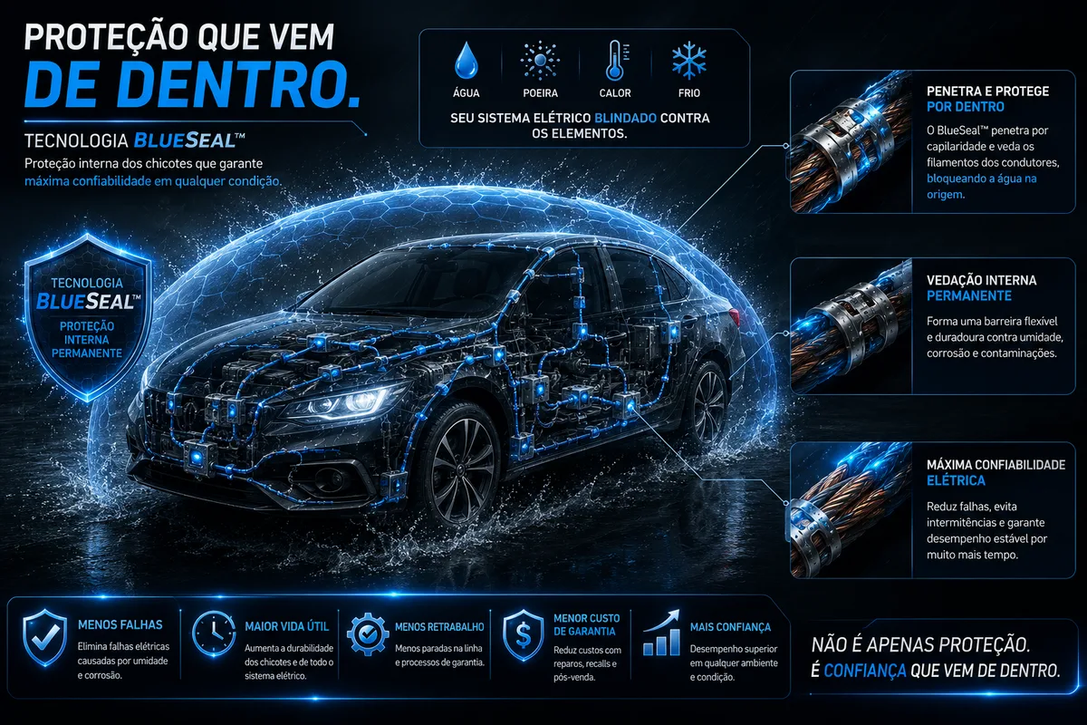 Proteção que vem de dentro — Tecnologia BluSeal™ no sistema elétrico automotivo